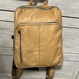 53. Leather Tan Backpack purse